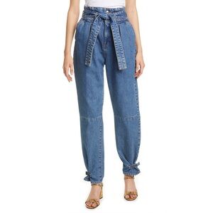 Veronica Beard Addie Belted Barrel Leg Jeans size 4 / 27